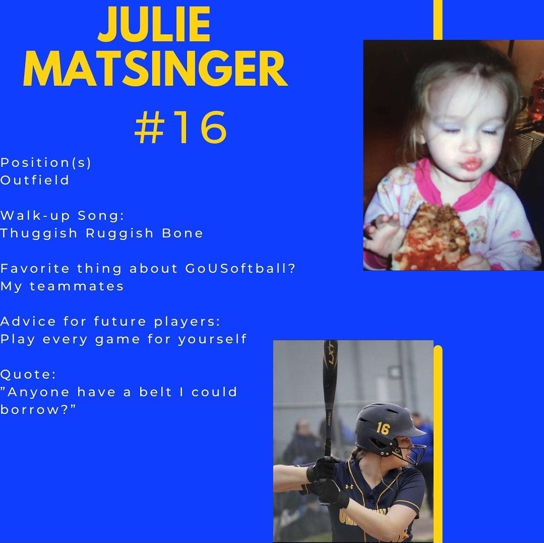 Next we have Julie Matsinger! 

Julie will be attending Penn Tech next year! 

Congratulations Julie!! 🤘🥎🔥