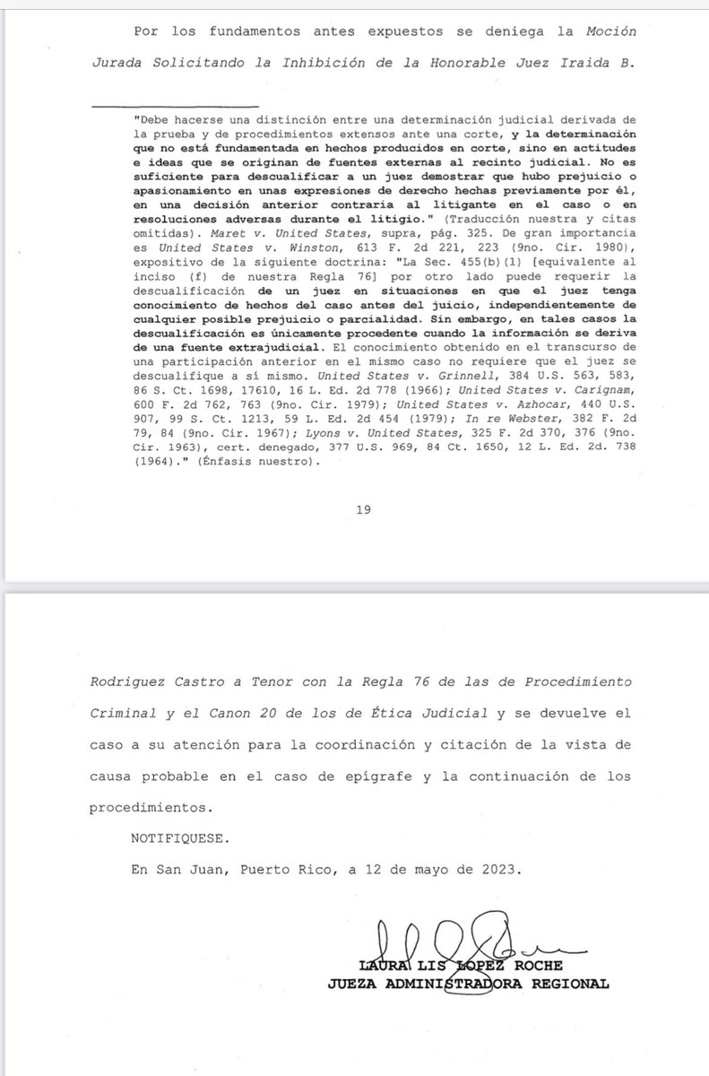 No ha lugar la solicitud de inhibición de la Juez Iraida Rodríguez Castro en el caso de Mariana Nogales