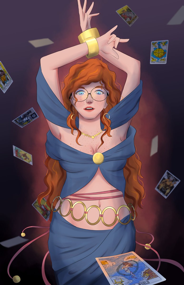 Pathogenus's tweet image. Just a friendly fortune teller that may or may not posses supernatural powers. #characterdesign #illustration #originalcharacter #digital