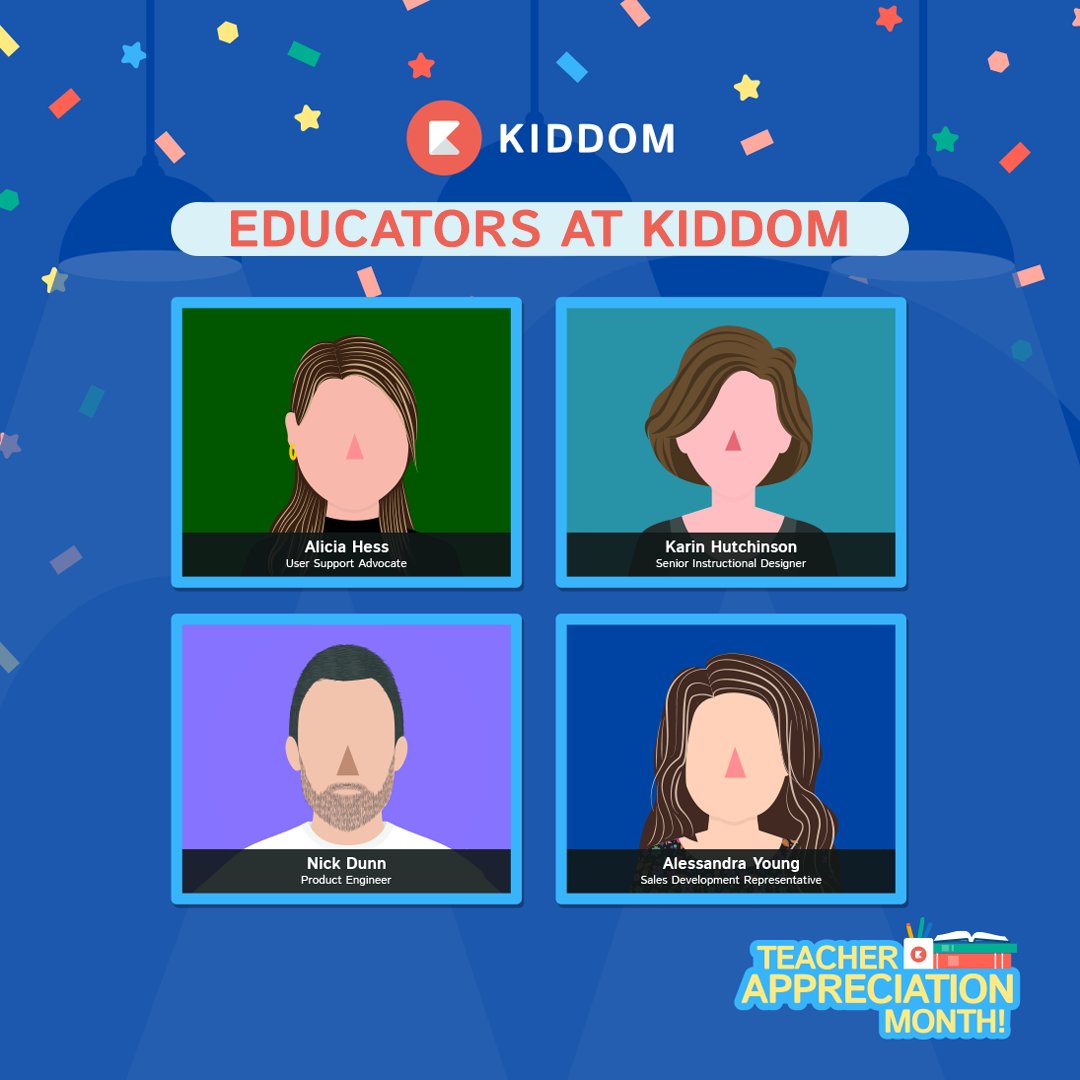 kiddomapp's tweet image. As we close #TeacherAppreciation,  we want to thank all the former educators on the #Kiddom team!

They share their knowledge and experience each day to ensure Kiddom improves the lives of teachers. 

@Yo_Mista @HannahKiddom @MsG319 @phillynina @KiddomChiara