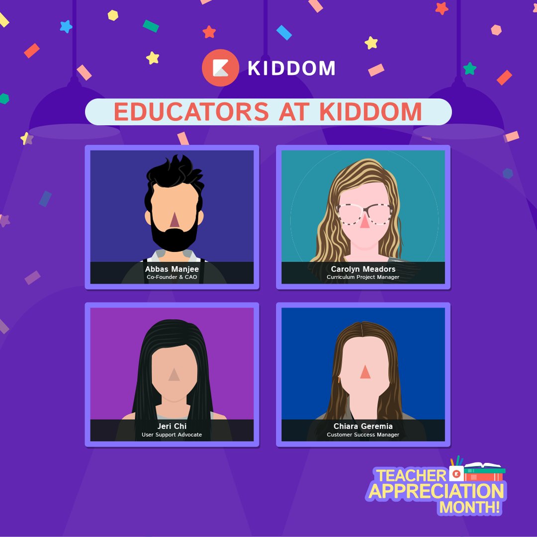 kiddomapp's tweet image. As we close #TeacherAppreciation,  we want to thank all the former educators on the #Kiddom team!

They share their knowledge and experience each day to ensure Kiddom improves the lives of teachers. 

@Yo_Mista @HannahKiddom @MsG319 @phillynina @KiddomChiara