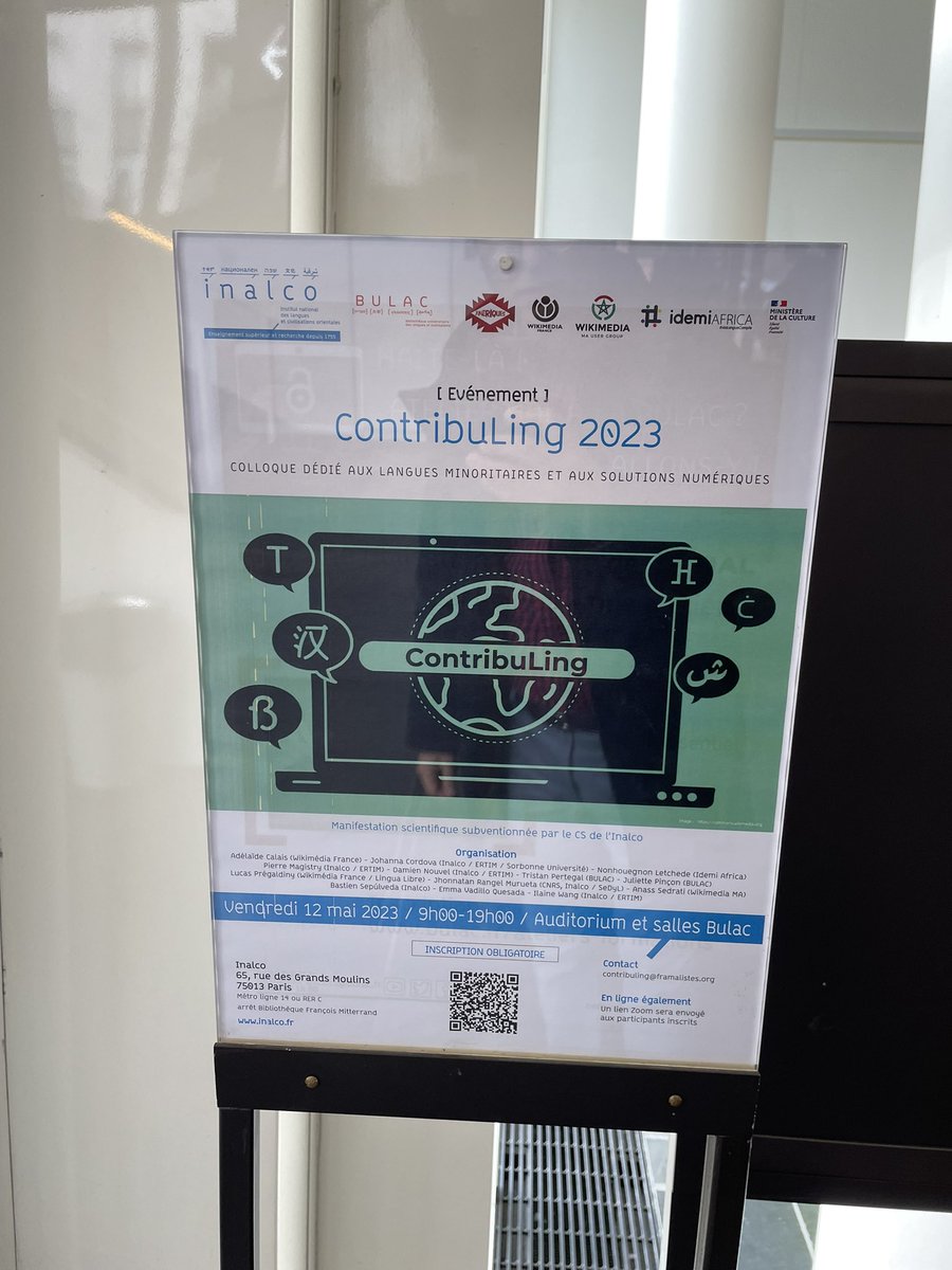 sina_ahm's tweet image. Finally, many thanks to @Wikimedia_Fr and @Inalco and all the organizers for organizing #ContribuLing this year with amazing talks 🙂