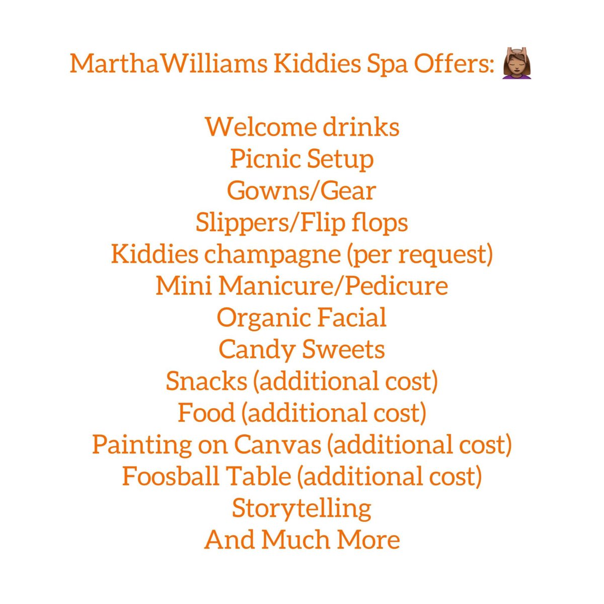 RTlaletse's tweet photo. MarthaWilliams Kiddies Mobile Spa offers: Stimulating Fun Games while others are getting their Mini Make-up or Face Painting, Manicures and Pedicures done.
Bookingsπ: 0718440772
Johannesburg and Mahikeng.
ππ½ββοΈππΎππ½ββοΈππΎππ½ββοΈππΎππ½ββοΈ
Ideal for both Girls and Boys.
#kidspartyideas #spaforkids https://t.co/Pkrol0OFD7