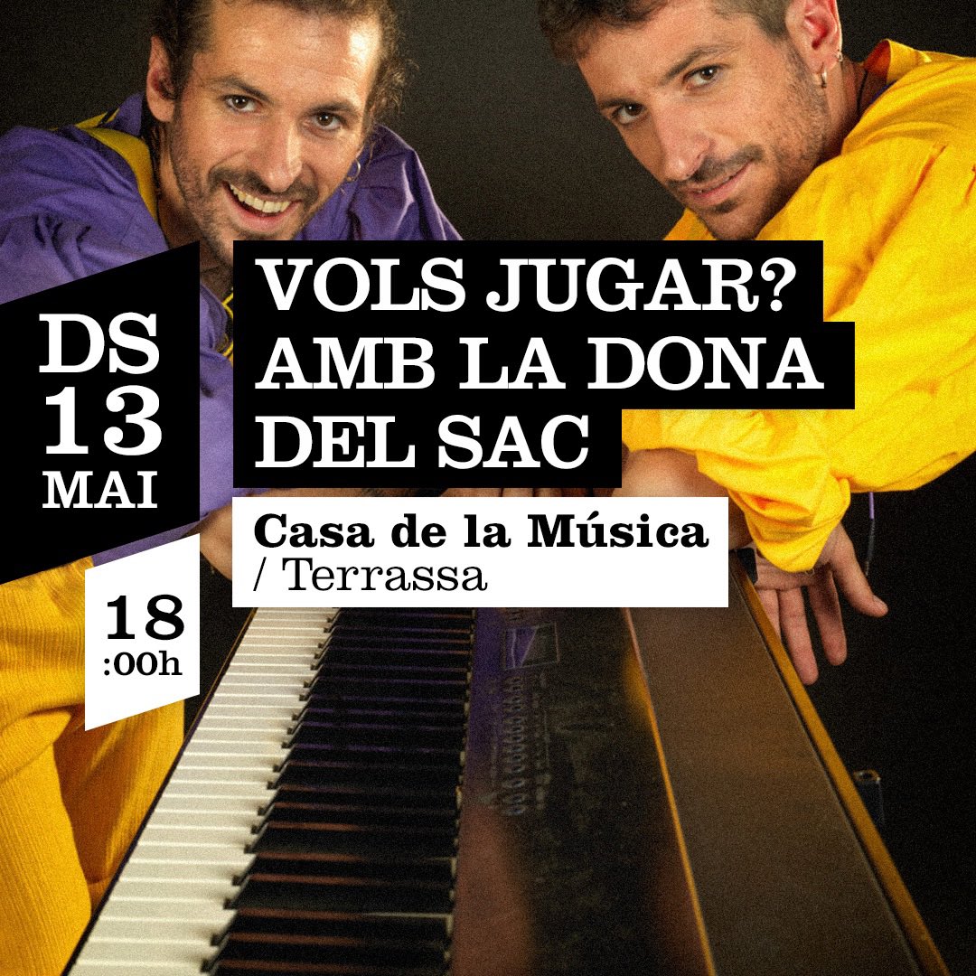 Casa de la Música de Terrassa (@casamusicatrs) on Twitter photo Demà dissabte a les 18h tenim concert familiar dins el cicle del <a href="/districtezero/">Districte Zero</a> ♥️
<a href="/ladonadelsac/">La Dona del Sac</a>
Entrades aquí: entrapolis.com/entrades/vols-… Demà dissabte a les 18h tenim concert familiar dins el cicle del <a href="/districtezero/">Districte Zero</a> ♥️
<a href="/ladonadelsac/">La Dona del Sac</a>
Entrades aquí: entrapolis.com/entrades/vols-…