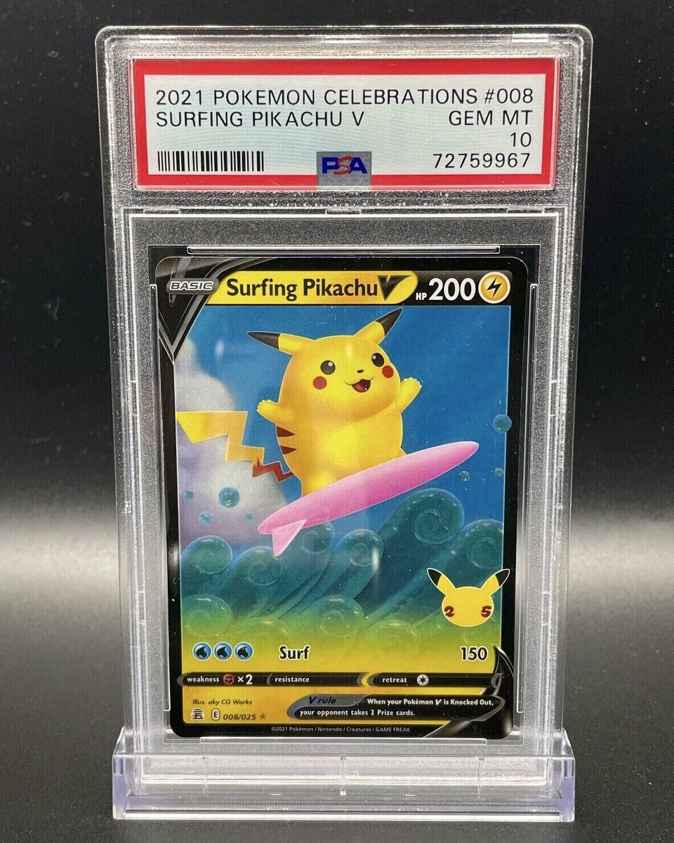 ⚡️FREE PIKACHU CARD⚡️ 

I’m giving away a Surfing Pikachu PSA 10 Pokémon card…

TO ENTER:
1. Like this tweet
2. Follow me (<a href="/ericwhiteback/">ericwhiteback</a>)

That’s all…good luck! 🍀🙏🏼