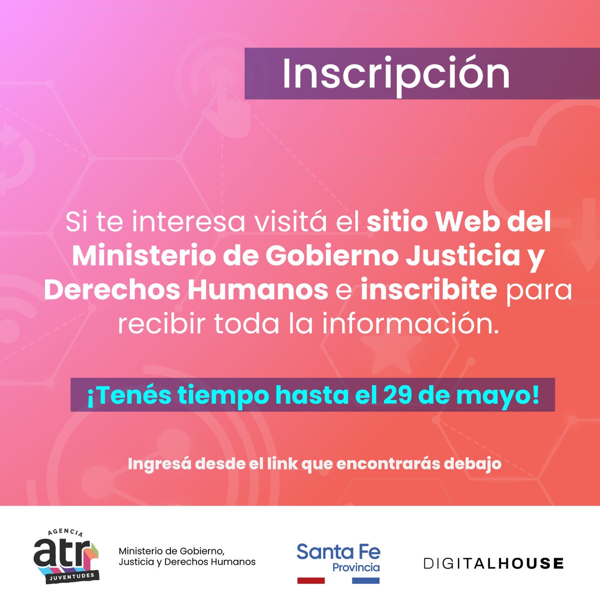 GobSantaFe's tweet photo. JUVENTUDES DIGITALES 🖥💥✨🙌🏼

#Convocatoria para la formación en Programación Web Full Stack, en alianza con Digital house

🌐 Aprendé el idioma que el mundo habla. Traducí el futuro en millones de oportunidades. Estudiá el lenguaje del futuro, estudiá Programación.

Info e inscripción: https://t.co/Hupj5RmJ4w

#Hacemos