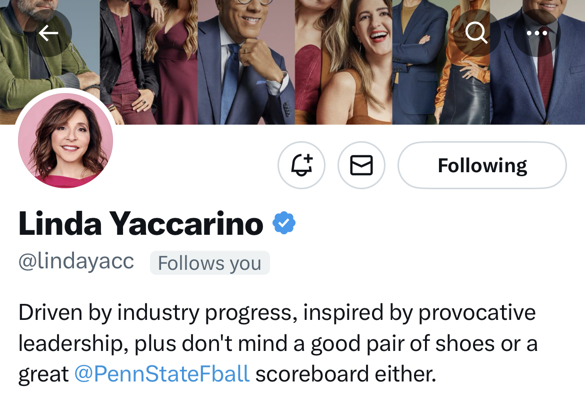New <a href="/Twitter/">Twitter</a> CEO 🤝 <a href="/PennStateAlums/">Penn State Alumni</a>

Congrats @LindaYacc, hope to see you back in Happy Valley soon! 😎

#WeAre #700Kworldwide