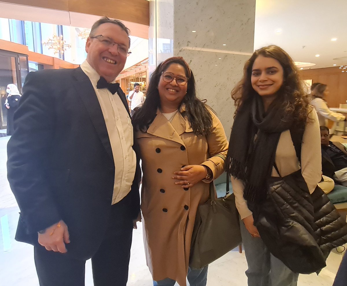 Andrew007Uk's tweet photo. Another day another reunion - this one with @RubarooHyd founder @Neha_swain who has done so much to bring the Youth of #Hyderabad (and beyond) together and embody respect, tolerance and inclusion. 

Huge respect for this @QueensLeaders recognised #changemaker. https://t.co/FRd6bfmcRw