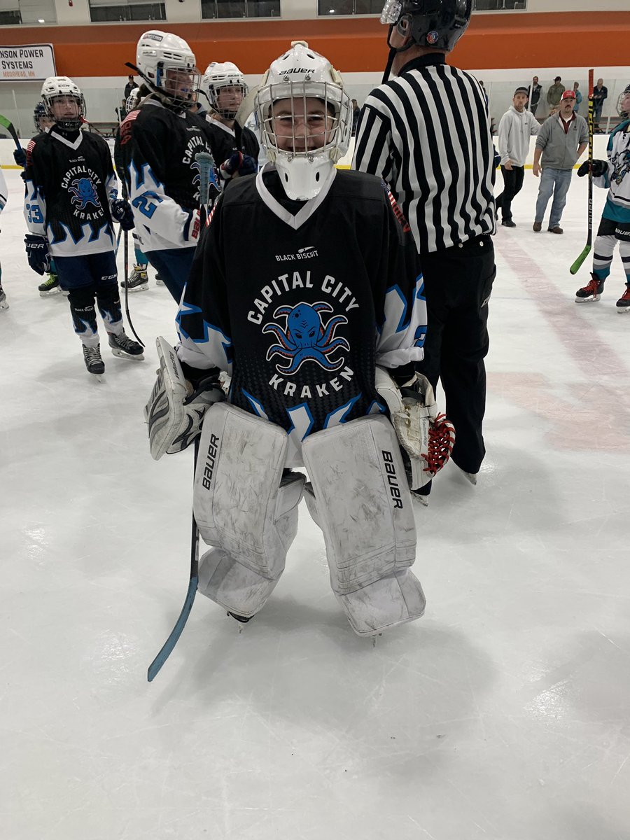 TheRinkLive's tweet photo. We’re out at the @LHfargo all weekend! The Capital City Kraken 12U defeated the MonDak Ducks, 6-0.

Player of the game honors go to Kraken goalie Tesha Kosteleky for posting a shutout! 💪🏼💪🏼 https://t.co/ho34HBj4bd