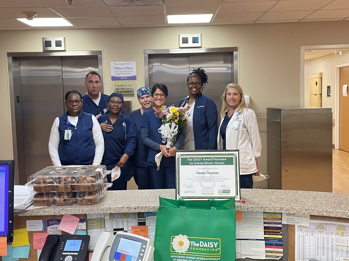 lynnrnj's tweet photo. Congratulations Paola! You are amazing and are such an excellent compassionate Nurse! Thank you for what you bring to Wellstar Douglas Float #AJCNURSES https://t.co/OwCWYwXKC3