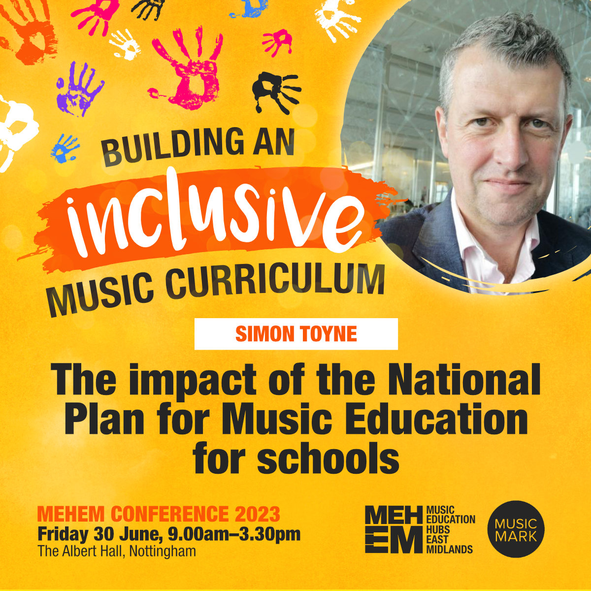 NMPATrust's tweet photo. Simon Toyne examines what the new National Plan for Music Education means for schools at the #MEHEMAnnualConference2023 

Book your place at https://t.co/xOUWPx9NBN https://t.co/n8lvqavKLr