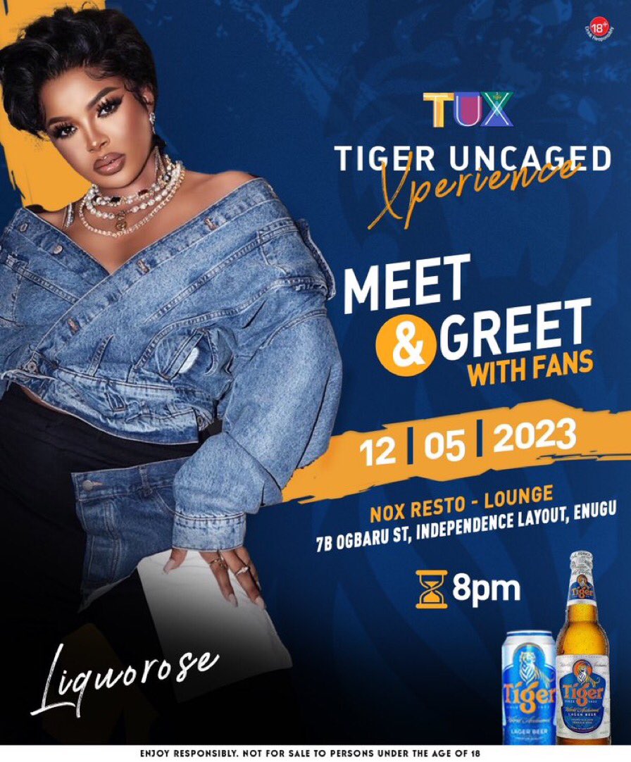 Touch down Enugu 🦁the queen is here ❤️Mufasa is in town 🔥🔥🔥🔥

LIQUOROSE IN ENUGU
#TigerUncagedXperience