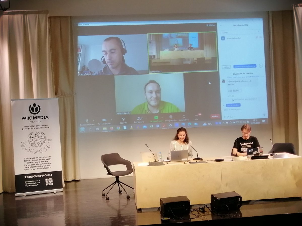 nonhouegnon's tweet image. En cours actuellement à l&apos;auditorium de l&apos;@Inalco la dernière table ronde du #ContribuLing 2023 avec Adélaïde Calais de @Wikimedia_Fr, @A_Tsioh, Franck Sajous, Refa Kerbouche et Ancilous Pisani sur la diversité linguistique du #Wiktionnaire.
#MaLangueCompte