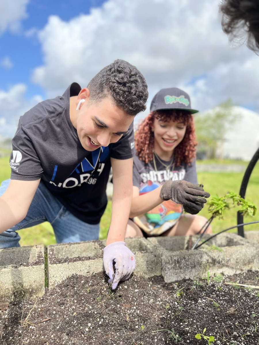 cmshauser4math's tweet image. It’s a great day to take @SASWhiteTigers North students to the @MDCollege Garden to help prepare the vegetable beds for summer. Next school year, we will help plant and harvest food for the pantry. #communityservice #teamwork