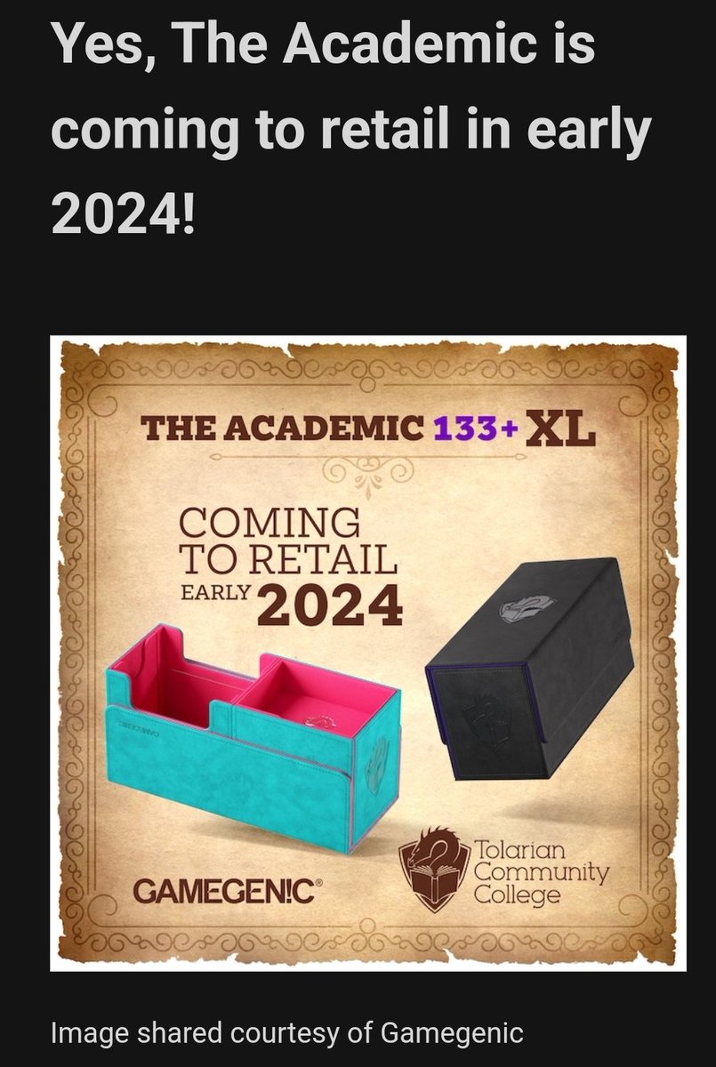 RumTheseHandz's tweet photo. So excited about this!! @Gamegenic_  @TolarianCollege https://t.co/Eod7dzwqjI