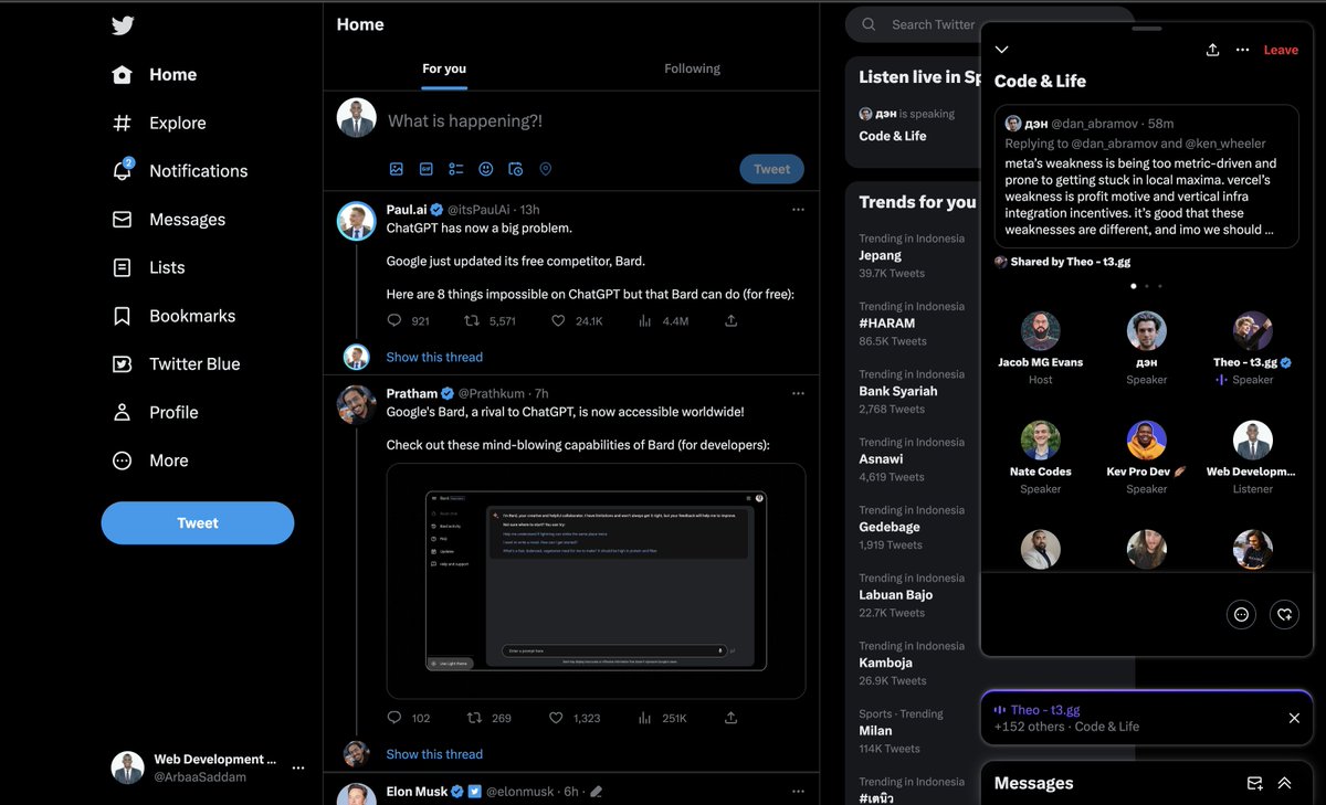 ArbaaSaddam's tweet image. Just joined Twitter's Live Spaces and learned a lot! Some highlights include React Server Components, React Query, Next.js 13, and more. Excited to dive deeper and continue learning! #React #Nextjs #ReactQuery