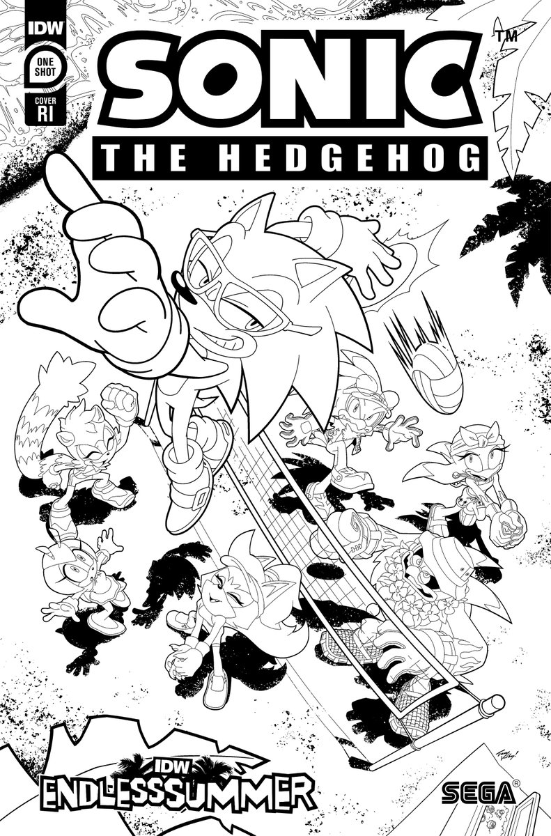 Here's the retail incentive 1:10 cover for #IDWSonic: Endless Summer by @yardleyart.  #SonicNews