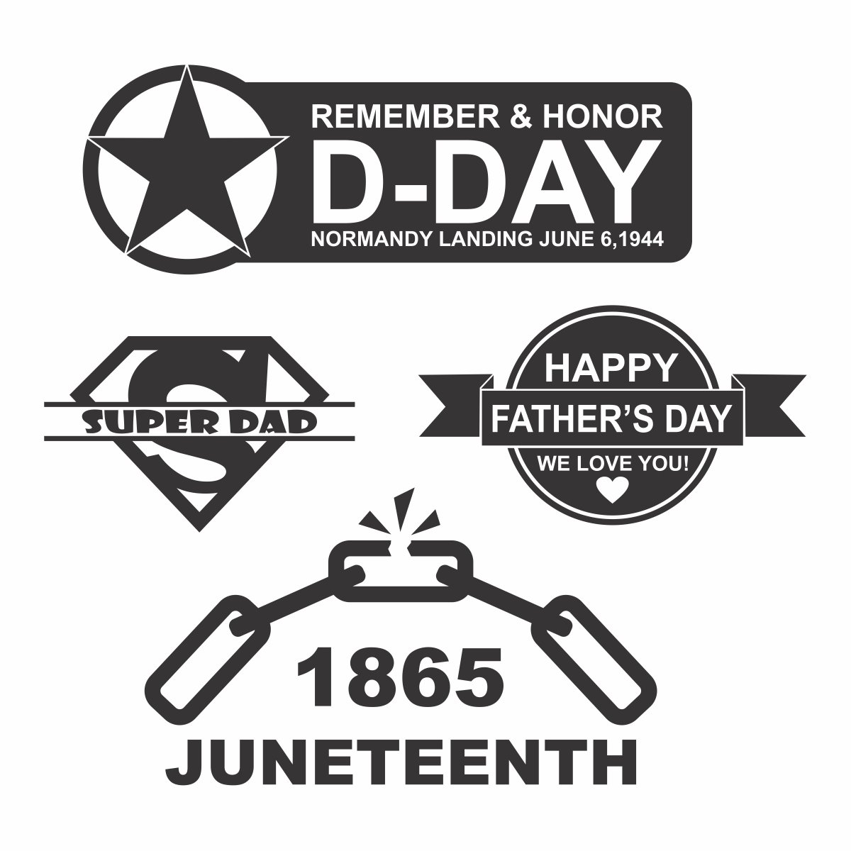 May free #clipart download #FathersDay, #SuperDad, #DDay & #Juneteenth #graphics.

visionengravers.com/support/vision…

#freegraphics #graphics #freeclipart #vectorart #engraving #cnc #cncrouter #engravingmachine #engraver #visionengravers #visionrouters #madewithvision #madeintheusa