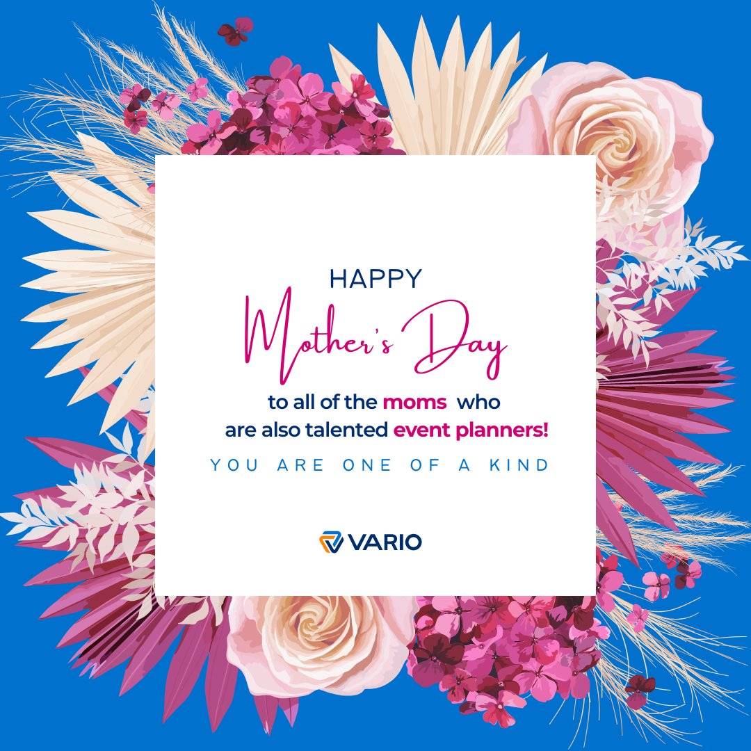 Varioproduction's tweet image. Cheers to the ultimate multitasking mavens! 💐 Tag your awe-inspiring friends who effortlessly juggle both roles – being an exceptional mom and a talented event/meeting planner. 💖 

#SuperMomEventPlanner #MothersDay2023 #EventProfs #MeetingPlanners #EventPlanners
