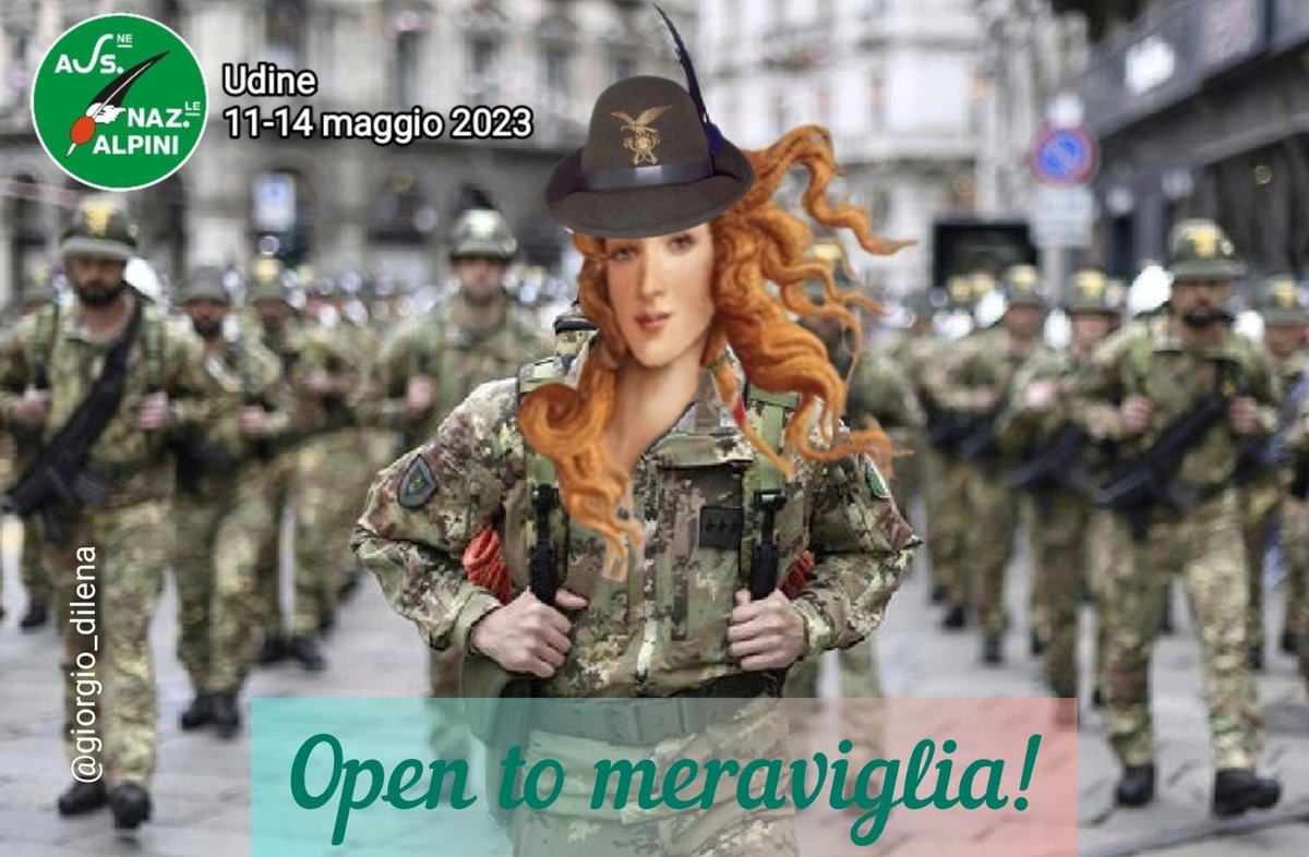 Open to meraviglia!
Open to "94^ Adunata nazionale alpini"!
Open to Udine!
