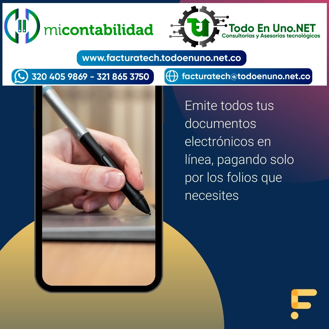 micontabilidad's tweet image. ¡Transforma tu negocio con nuestros servicios electrónicos! Adquiere nuestros paquetes de facturación electrónica, nómina electrónica, buzón tributario y documento soporte para simplificar y agilizar tus procesos empresariales.
#FacturaciónElectrónica #NóminaElectrónica #Buzón