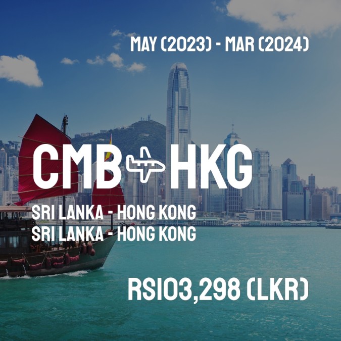 CMBFlyCheap's tweet image. ✈️ Sri Lanka (CMB) to Hong Kong (HKG) for only Rs103,298 (LKR) roundtrip 💸
1484 live dates on Adventure Machine. - get the app on iOS or Android #srilanka #travelsrilanka #colombostyle #srilankatoday #srilankadaily #gallefort