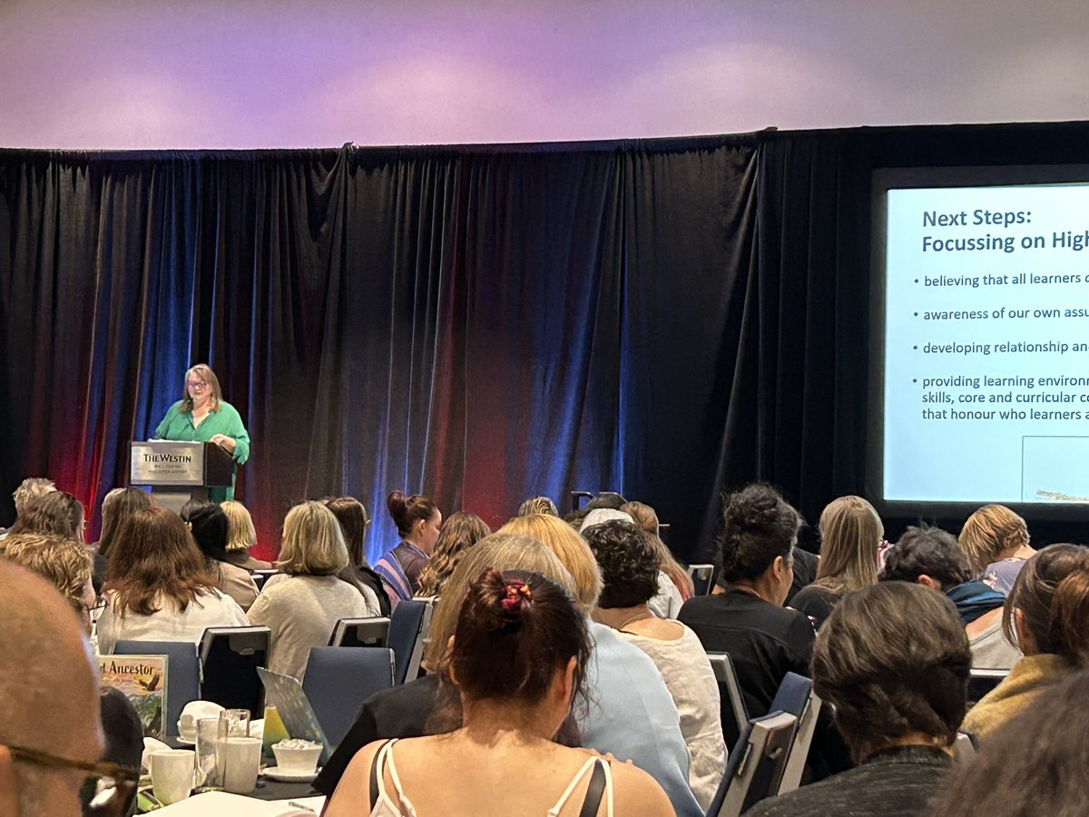 Such important learning from Jo Chrona, we move past the racism of low expectations by having an awareness of our biases and assumptions and develop high expectations relationships <a href="/noiie_bc/">NOIIE</a> <a href="/luudisk/">Jo Chrona</a> #noiie2023