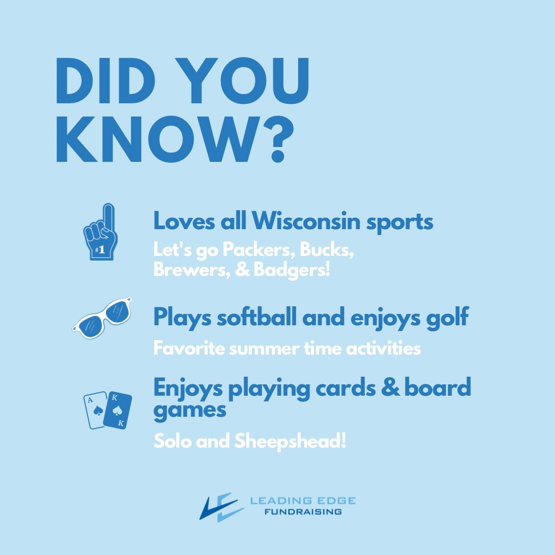 le_fundraising's tweet photo. ✨ Featured Rep ✨

Meet Jared 🥳

• @LE_FVA_WI 

#leadingedge #refusetobeoutworked #leadingedgefundraising #featuredrep #happyfriday #wisconsin https://t.co/3wAA93iTJm