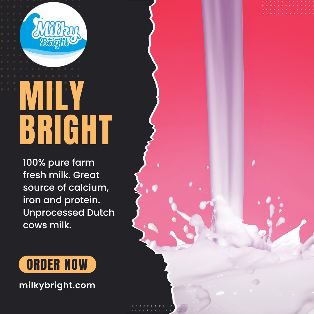 100% pure farm fresh milk. Great source of calcium, iron and protein.
Unprocessed Dutch cows milk. 
#dairy #milk #dairyfarm #cows #farm #cowmilk #dairycows #vegan #food #agriculture #dairyfarming #healthymilk #dairyproducts #dairymilk #organicmilk