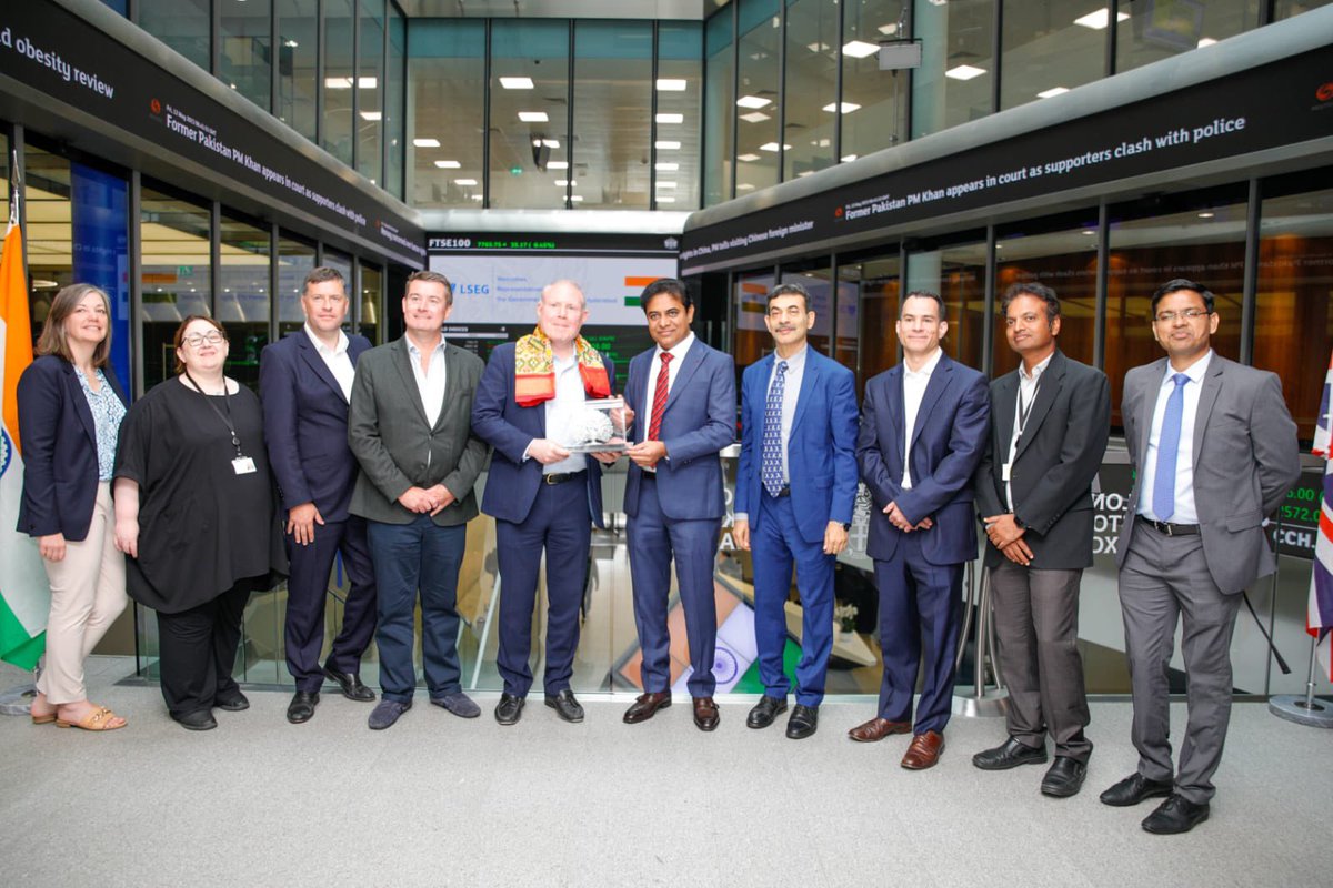 KTRBRS's tweet photo. Happy to share that London Stock Exchange Group PLC (LSEG) has decided to set up a Technology Centre of Excellence in Hyderabad generating employment for about 1000 people in a year

Many thanks to @LSEGplc for choosing Telangana 🙏

#HappeningHyderabad 
#Telangana https://t.co/kQChlkS8nZ