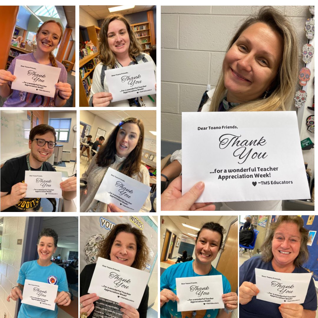 A sincere thank you from the Toano Educators for making us feel so special this entire Teacher Appreciation Week! Thank you to all who made it possible! #Toano #ToanoIs #WeAreWJCC