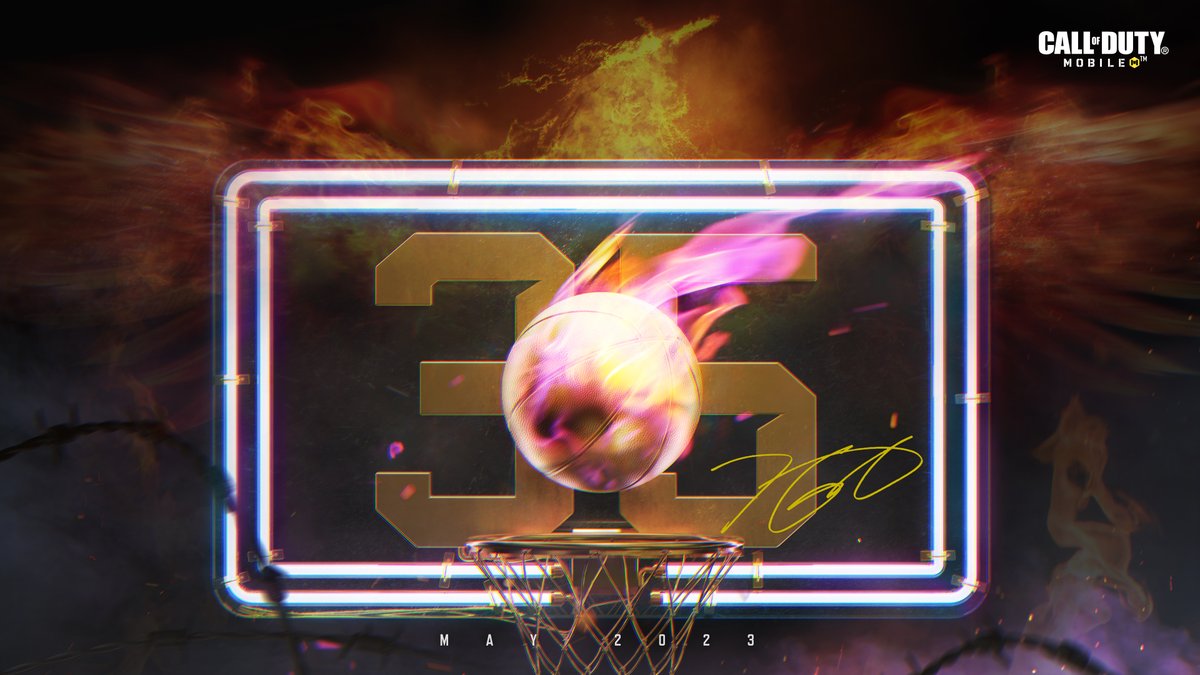 PlayCODMobile's tweet photo. Swish! 🏀

KD never misses, and will now take his shot in #CODMobile! 👉 KD Draw goes live 5/18 at 5PM PT! https://t.co/ay140PQCru