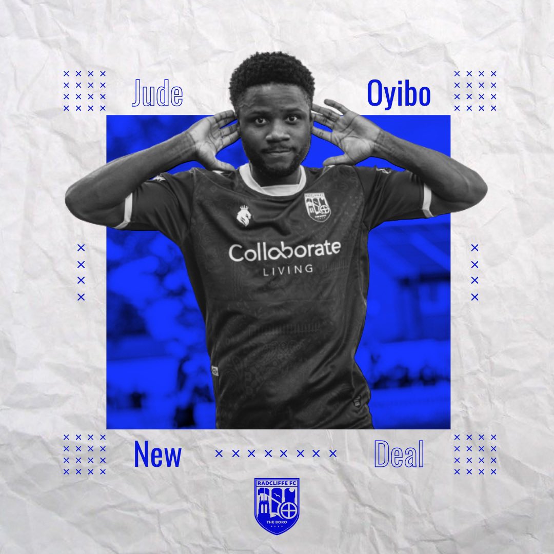 ‘𝗔𝗹𝗲𝘅𝗮, 𝗽𝗹𝗮𝘆 𝗛𝗲𝘆 𝗝𝘂𝗱𝗲 𝗯𝘆 𝗧𝗵𝗲 𝗕𝗲𝗮𝘁𝗹𝗲𝘀’ 🎶 We are pleased to confirm the contract extension of Jude Oyibo until the end of the 2023/24 season. 🔗 bit.ly/3M6NnjY #WeAreRadcliffe #UTB