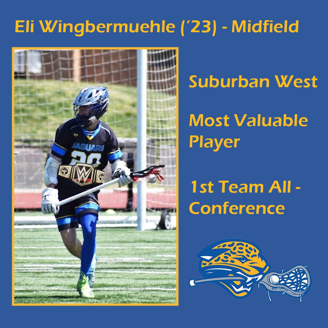 🚨All -Conference Alert🚨 : 

Suburban West 1st Team 
&amp;
⭐️Conference M.V.P⭐️ 

Eli Wingbermuehle (‘23) - Midfield 

#SubWest #GoJags 

<a href="/JaguarAthletics/">Seckman Athletics/Activities 🐆</a> <a href="/SeckmanHigh/">Seckman High School</a>
