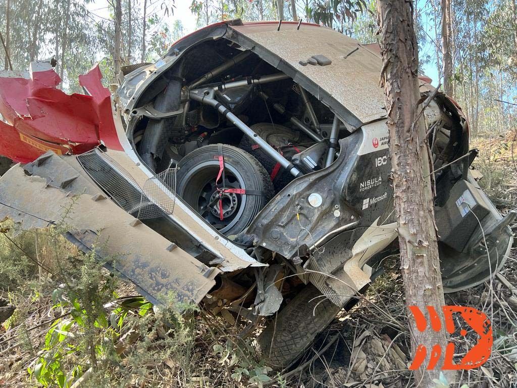 DirtFishRally's tweet photo. ❌ Evans' crash on SS7 of Rally Portugal

Crew OK #WRC https://t.co/uMiY4tUrmW