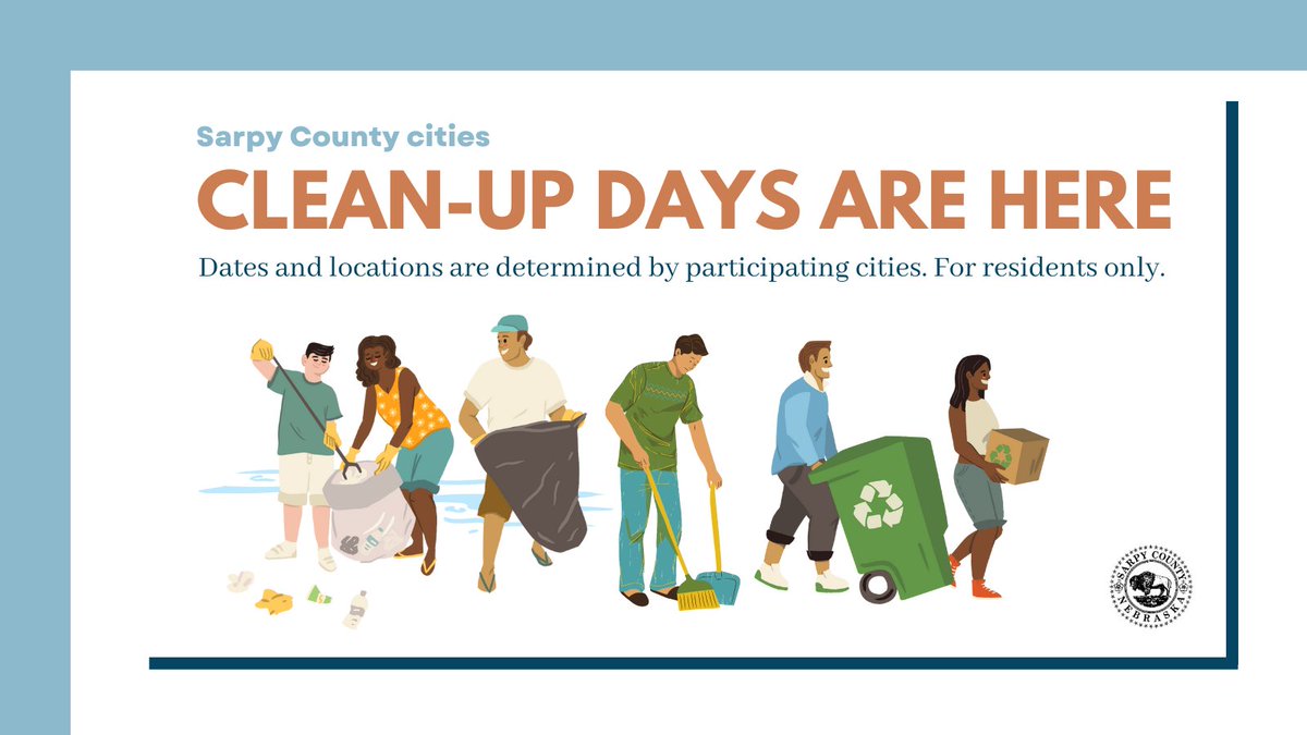 Attention: <a href="/CityofBellevue/">City of Bellevue</a> residents! Your clean-up date is tomorrow. 

📅 When: 7 a.m. to 3 p.m. on May 13, 2023
🏠 Collection sites for household items: 29th &amp; Hancock Streets and 8252 Cedar Island Road
🌳 Collection site for trees and brush: Cedar Island Road at Rose Lane Road