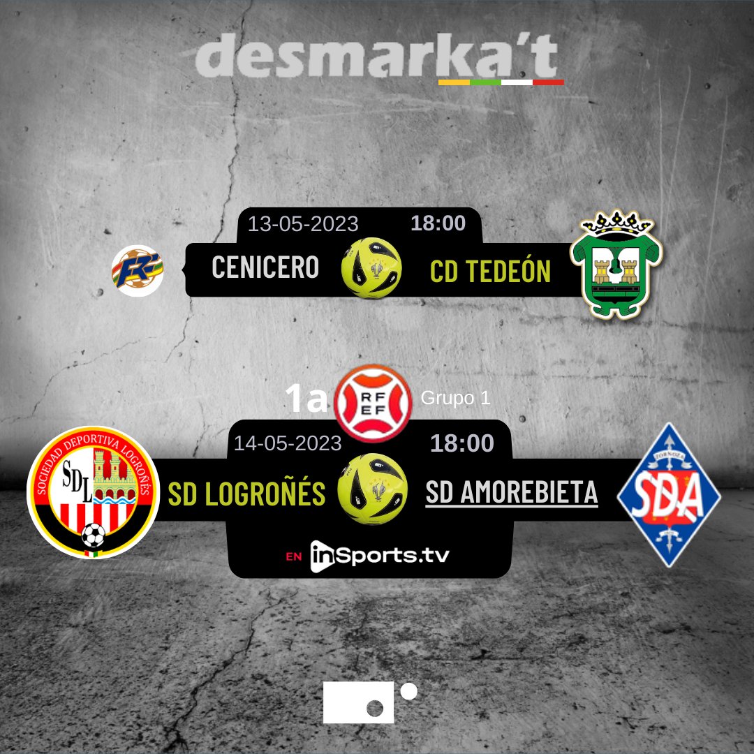 Partidos de la semana equipos Desmarka't #LaRioja

#1aRFEF #PrimeraFederación
