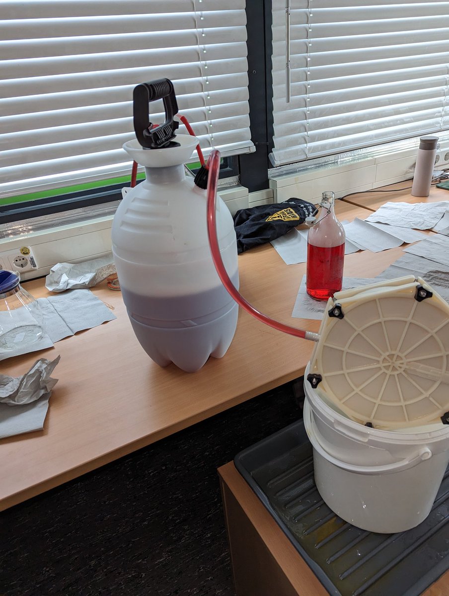 Dirk Tischler (@dirktischler) on Twitter photo Today was the great #wine filtering, bottling, and tasting <a href="/TischlerLab/">microbiotech : The Tischler Lab</a> ... #Biotechnology for real application... My team liked it and in advance we had a #pizza 🍕 lunch to be prepared for the wine pump ⛽, spoiler it's tasty 😋 soon gone ... What next??? Today was the great #wine filtering, bottling, and tasting <a href="/TischlerLab/">microbiotech : The Tischler Lab</a> ... #Biotechnology for real application... My team liked it and in advance we had a #pizza 🍕 lunch to be prepared for the wine pump ⛽, spoiler it's tasty 😋 soon gone ... What next???