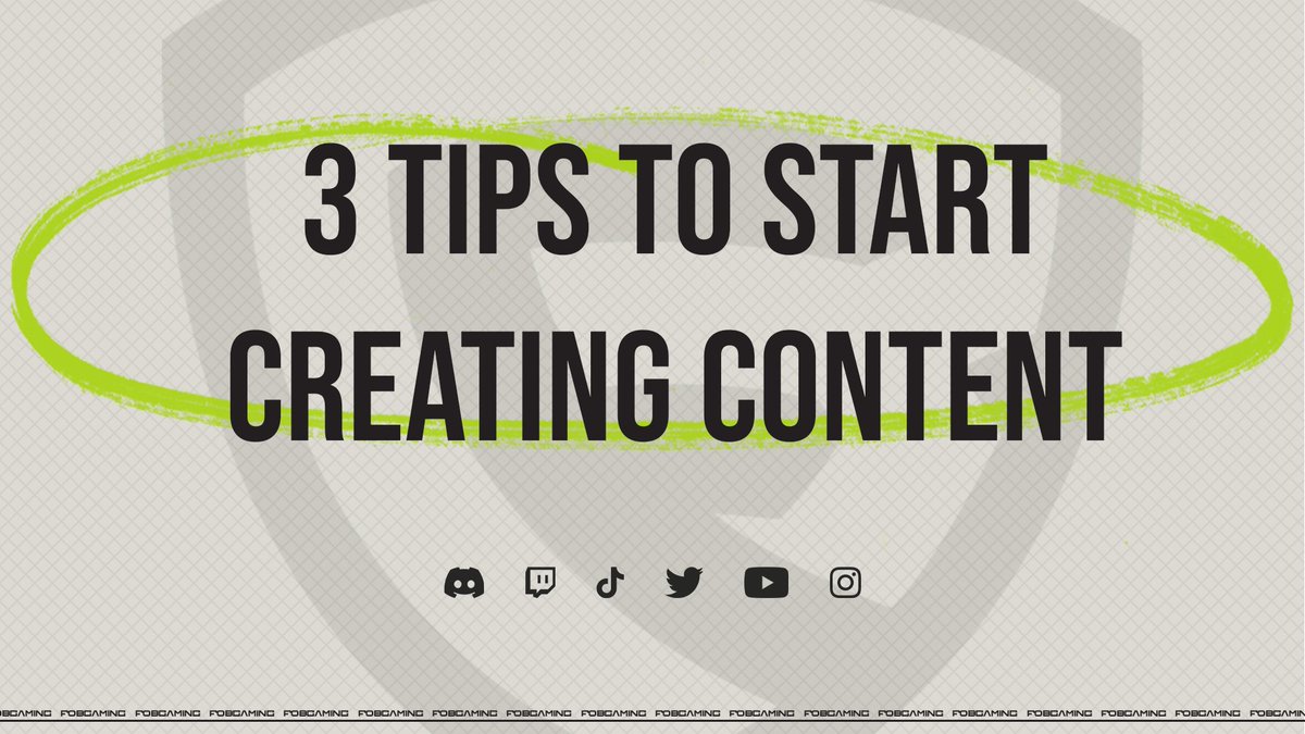 FOBGaming_'s tweet image. Last we week discussed the benefits of creating content, now lets take a look at 3 guidelines to help you get started (or keep going):