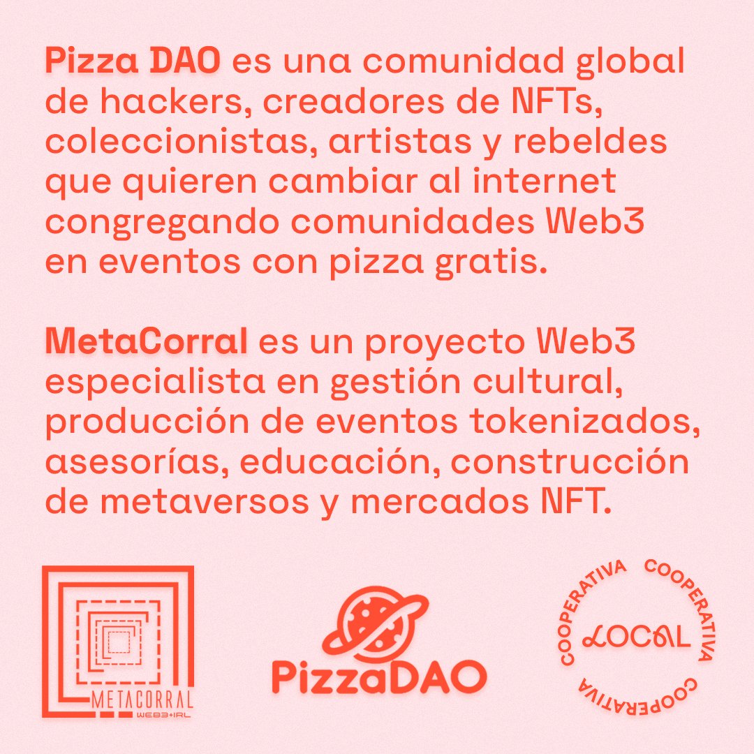 CoperativaLocal's tweet photo. [ 2 / 3 ] 🌎 Colaboramos con dos proyectos de comunidades Web3 que admiramos muchísimo y con las cuales queremos continuar trabajando en conjunto 🎭

🔥 We are collaborating with two Web3 community projects that we admire a lot and with which we aim to keep working together ✨ https://t.co/M2VF8ddkSG