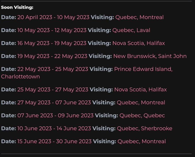 East coast visit next week 💖  All links to book me or follow my Onlyfans or socials ;)   https://t.co/Y74EAASPC0<a href="/tag/mvsales"class="tags"><span>#mvsales</span></a><a href="/tag/mvtrans"class="tags"><span>#mvtrans</span></a><a href="/tag/vipfanclub"class="tags"><span>#vipfanclub</span></a>