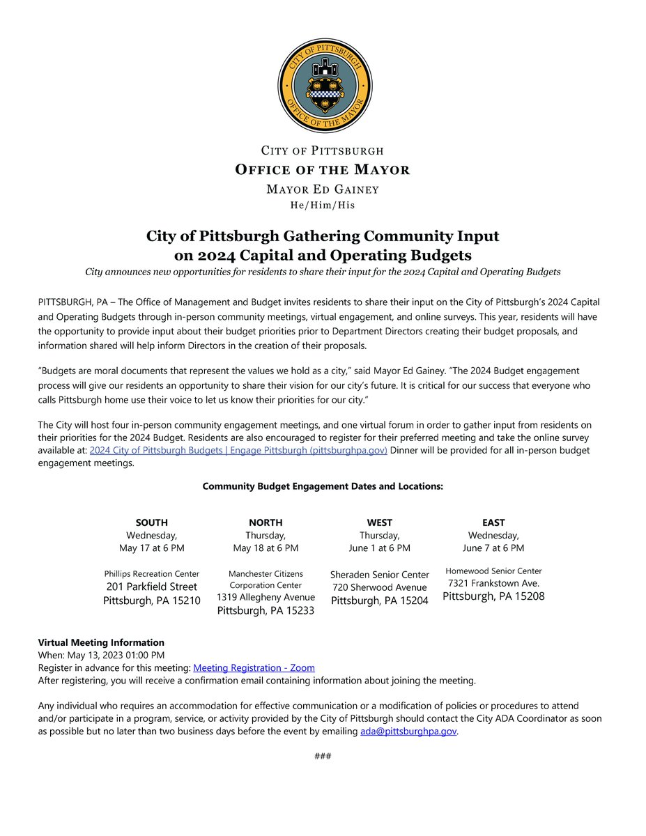 City of Pittsburgh tweet media