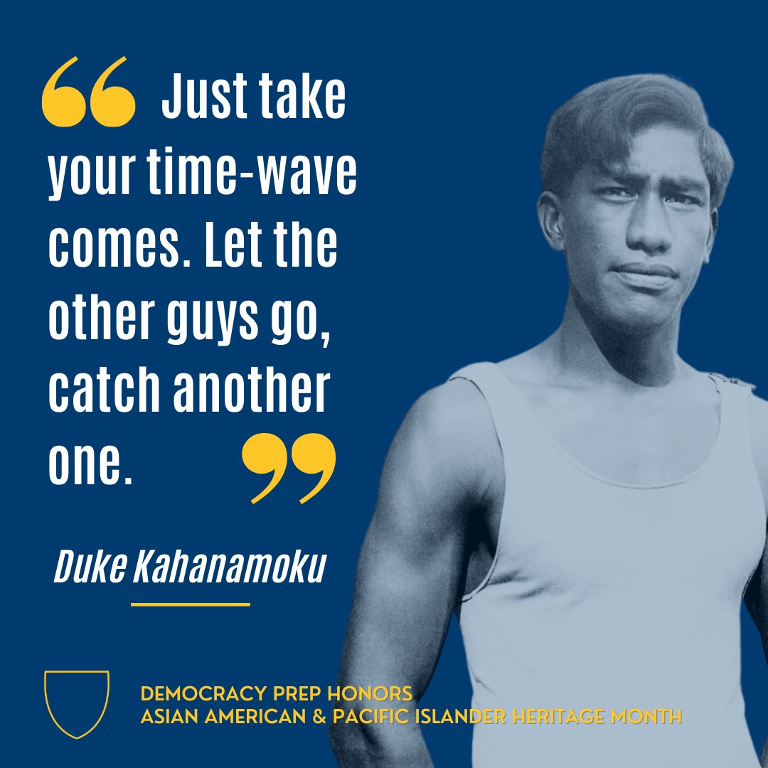 DemocracyPrep's tweet image. Duke Paoa Kahinu Mokoe Hulikohola Kahanamoku was a Native Hawaiian competition swimmer who popularized the sport of surfing. He was a five-time Olympic medalist in swimming, winning medals in 1912, 1920 and 1924. 
#AAPI #AAPI2023 #PacificIslander #History #DemocracyPrep