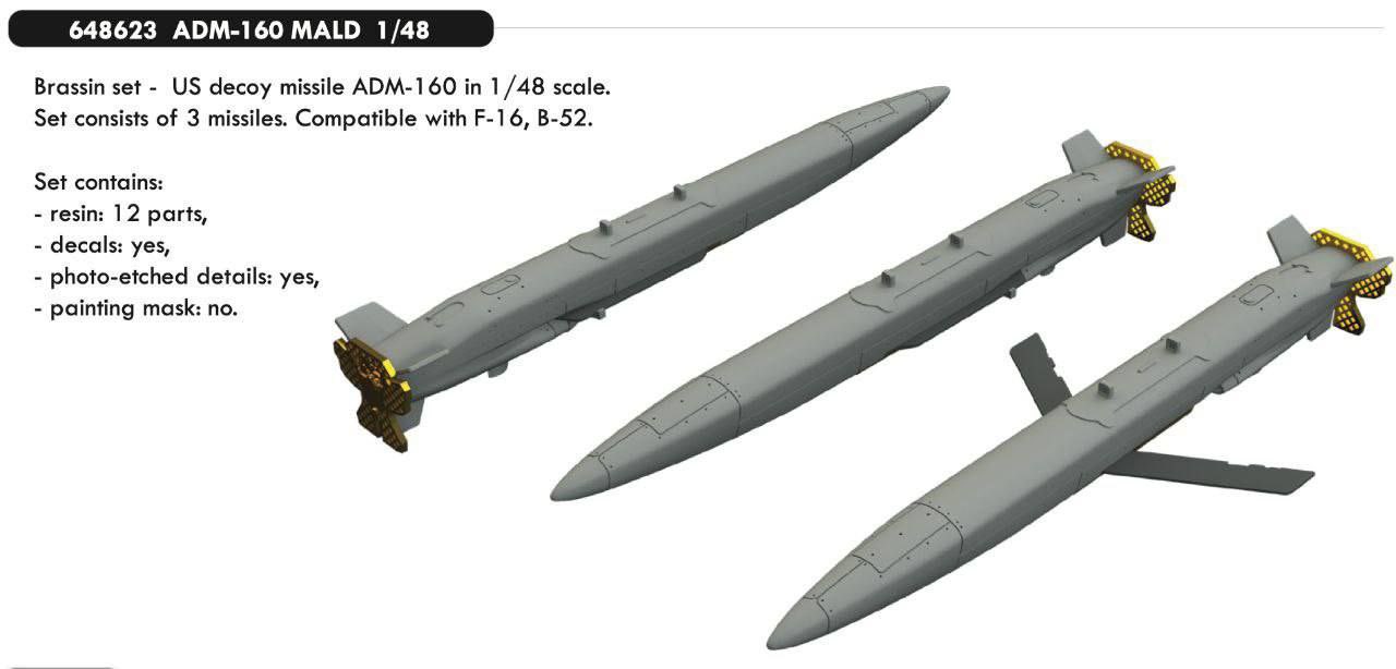 Brassin 1/48 scale ADM-160 MALD in resin - 648623 Brassin 1/48 scale ADM-160 MALD in resin - 648623