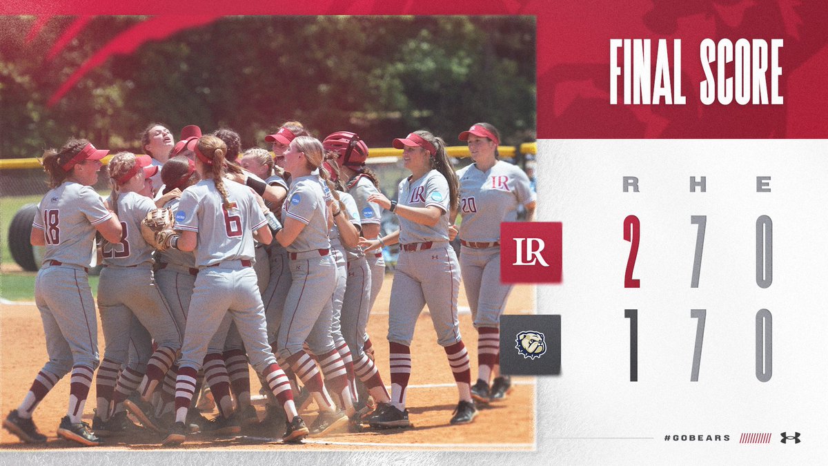 LRbears's tweet photo. ON TO SATURDAY!

@LRSoftball secures the 2-1, 8 inning win over Wingate behind Carrigan's complete game!

#GOBEARS https://t.co/StINYjw5sR