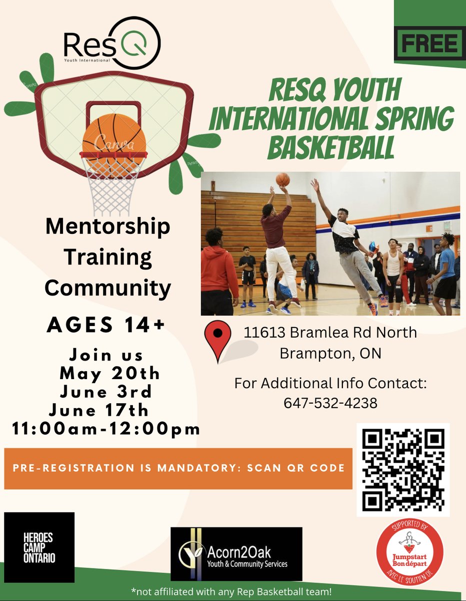 Check out these events being hosted by ResQ Youth 
International!