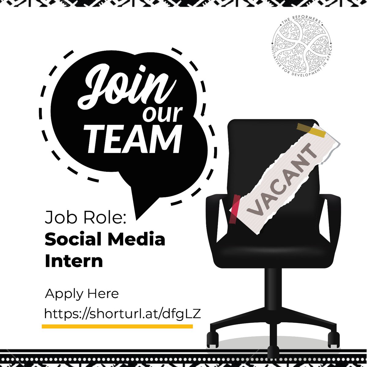 Do you have an in-depth knowledge of African politics and policy analysis?
Do you have a Prior experience with marketing and excellent knowledge of social media platforms?

Join our team via: shorturl.at/dfgLZ