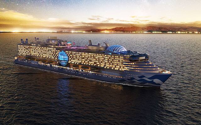 CruiseGuy's tweet photo. A Star is reborn! @PrincessCruises bringing back storied #cruise ship name for 3rd time. #StarPrincess will debut in Aug, 2025. Sistership to #SunPrincess which debuts Feb, 2024. 175,500 tons, 4,300 passengers. #SphereClass #LoveBoat https://t.co/oqXZFvMNah