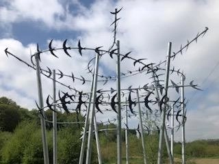 young_hatty's tweet photo. Yay! We have birds. 
Installation of sculpture for Faughan Valley for the Woodland Trust...
#PublicArt #PublicScukpture https://t.co/BQn7szLiTm