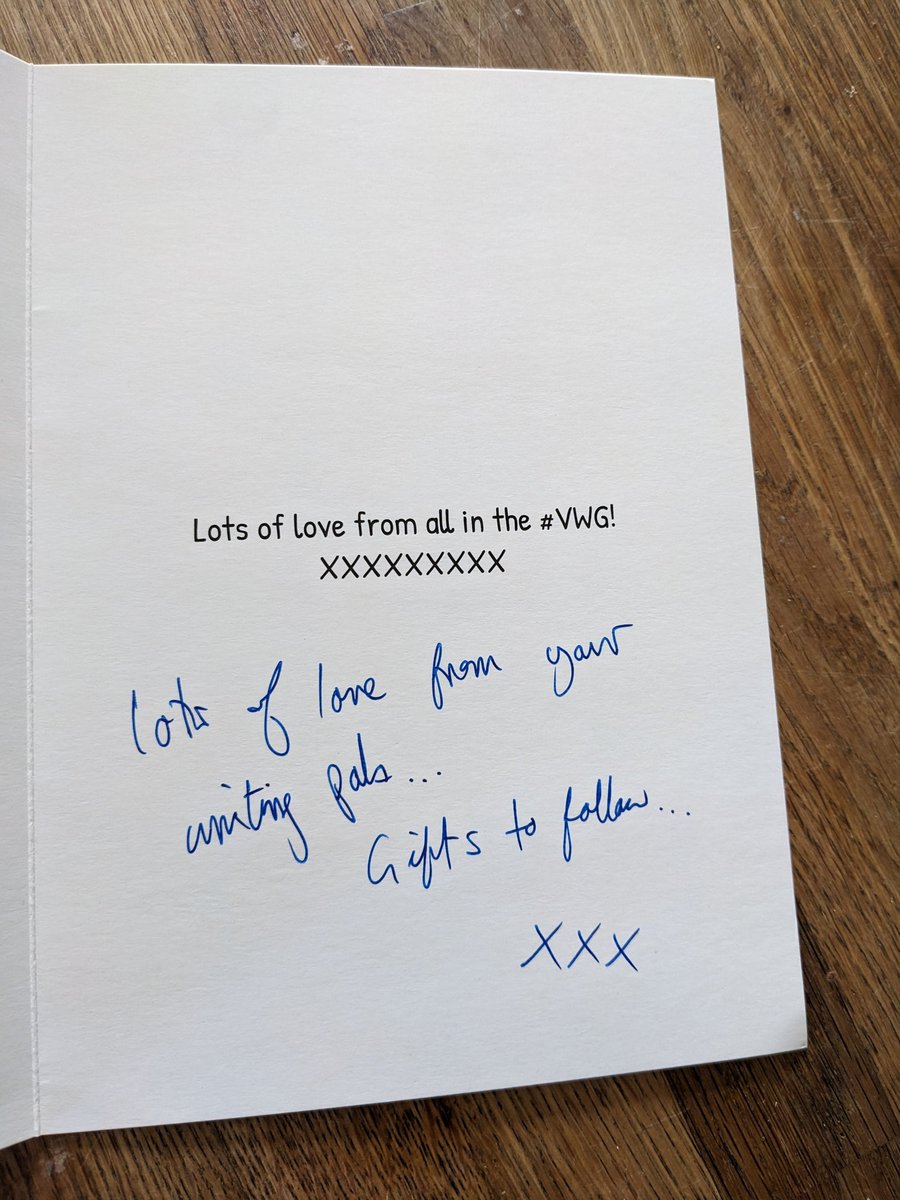 Chomsky1's tweet photo. Official notice that writing friends are the best friends. Thank you to my beloved #VWG, the loveliest, most talented pals I know. I adore my gifts 😭❤️❤️❤️❤️❤️❤️❤️❤️❤️ https://t.co/1mnxyKGMak